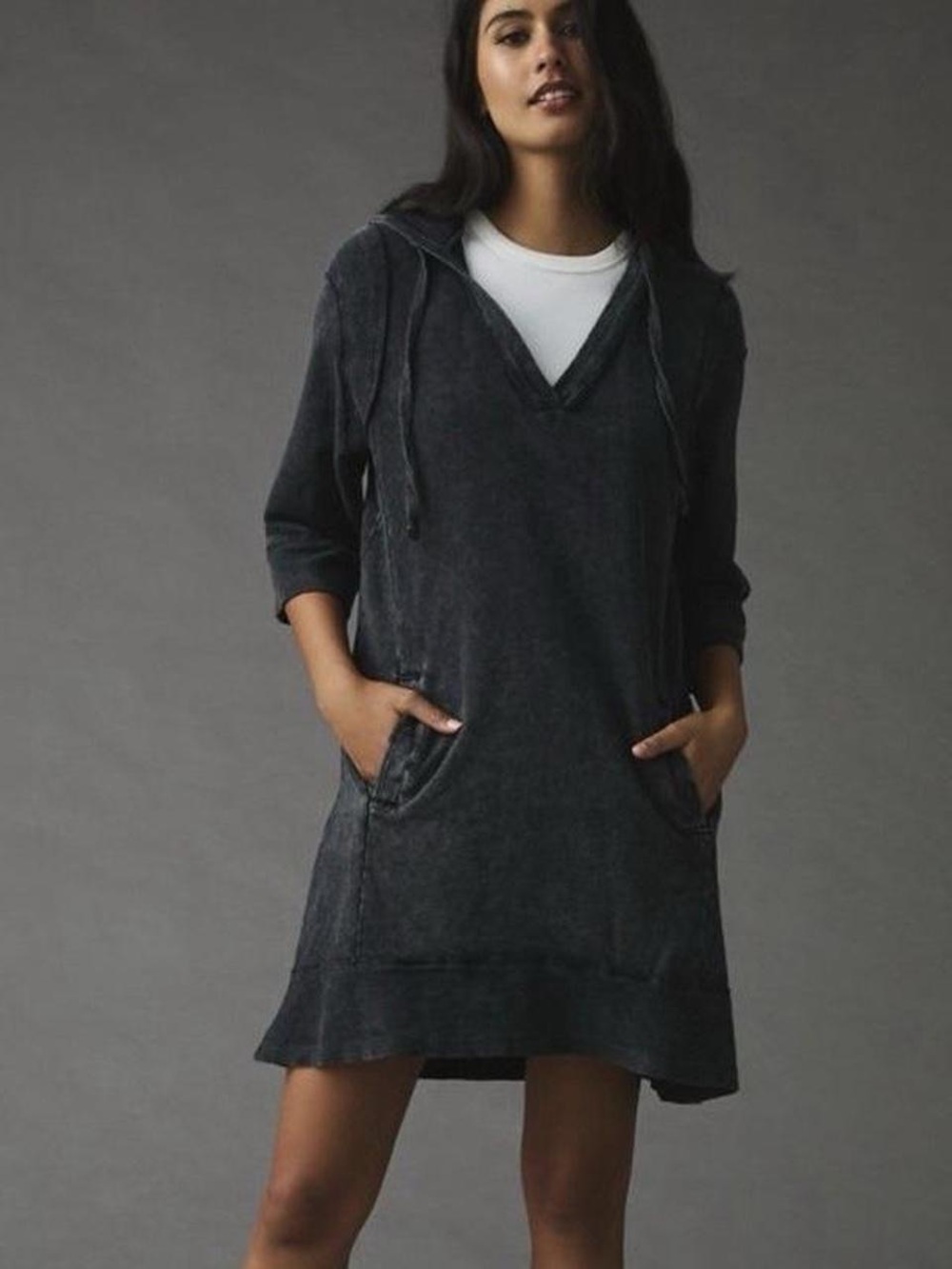 Anthropologie Daily Practice Women's Grey and Black Dress